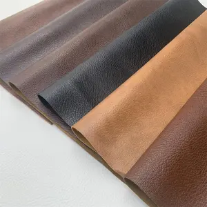 2 Tone color printing faux pvc sponge leather brush backing 0.7mm-1.20mm width: 55"inch SOFA ,FURNITURE MAKING MATERIALS