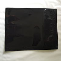 Bolsa brillante laminada de mylar embalaje electrónico con cremallera negra transparente frontal impermeable