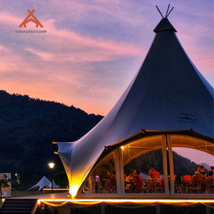 Tente Géante Pyramide Kawagebo Kamp 6m, 4m en PVC pour <span class=keywords><strong>Extérieur</strong></span>, <span class=keywords><strong>Tipi</strong></span> Indien pour Fêtes, Glamping, Mariages et Événements - Product Image 2