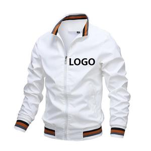 Chaqueta Bomber Cortavientos Ligera para Hombre, Cuello Elástico, Poliéster y Nailon, Bolsillos Laterales, Cremallera, Característica de Maternidad, Venta al por Mayor - Product Image 2