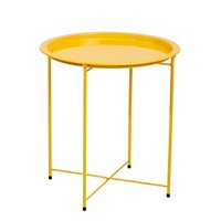 Table basse pliable multifonctionnelle en fer forgé de style nordique, design minimaliste pour salon, balcon et chambre