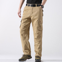 Pantalon cargo tactique pour homme, imperméable, élastique, pour la randonnée, la chasse, décontracté, multi-poches, pantalon de travail, jogging, grande taille