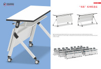 Bureau d'entraînement mobile sur roulettes pour salle de classe et salle de formation, bureau d'entraînement multifonctionnel commercial, table en métal pour étudiants