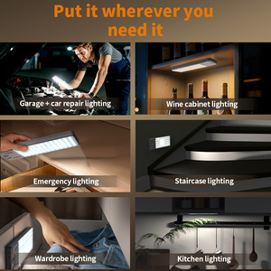 现代室内厨房超薄 LED 灯带 USB 充电式 ABS 智能柜，带应用程序控制，白色，带运动传感器 - Product Image 3