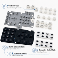 Clavier en caoutchouc silicone personnalisé OEM ODM avec pastilles de carbone conductrices et légendes imprimées pour équipements de panneaux de contrôle industriels