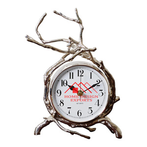 Latest Design Aluminium <b>Desk</b> Clock for Living Room Decor Wholesale <b>Cheap</b> Price Decorative Table Clocks for Home Decorations - Product Image 3