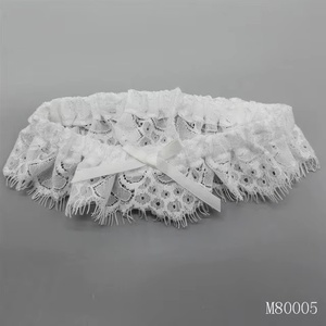 M80005 <span class=keywords><strong>Jarretière</strong></span> de <span class=keywords><strong>mariage</strong></span> en dentelle <span class=keywords><strong>ivoire</strong></span>, <span class=keywords><strong>jarretière</strong></span> de mariée - Product Image 4