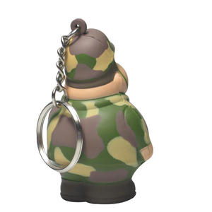 Llavero Antiestrés Personalizado con Forma de Soldado <span class=keywords><strong>Militar</strong></span>, Logotipo Promocional, TPR Suave, Regalo Divertido y Portátil para Escritorio - Product Image 2