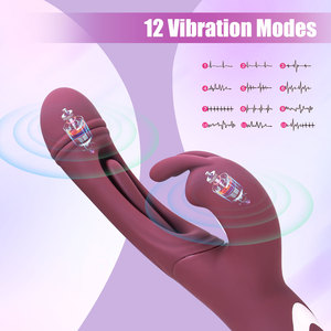 Vibratore Punto G USB Impermeabile Stimolatore Clitorideo Sexy Femminile <span class=keywords><strong>Rabbit</strong></span> con Doppio Motore e Forte Vibrazione - Product Image 2