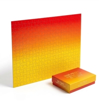 Puzzle dégradé de 1000 pièces en carton de haute qualité avec boîte de rangement premium pour soulager le stress, jeu interactif pour la famille et les couples