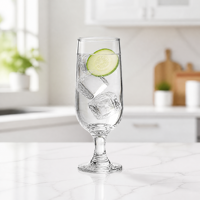 Verres à pied élégants de 350 ml (11,8 oz) – Parfaits pour les banquets de mariage, pour servir du vin, du jus et des boissons – Vente en gros avec impression de logo