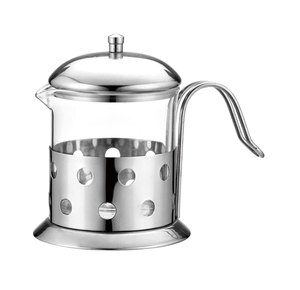 Nuova Caffettiera in Metallo con Caraffa in Vetro Borosilicato, Macchina per Caffè, Tè ed Espresso - Product Image 5