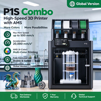 Printer 3D Multicolor FDM Core-XY Tertutup Desktop P1S Combo Kecepatan Cetak Cepat 500mm/s