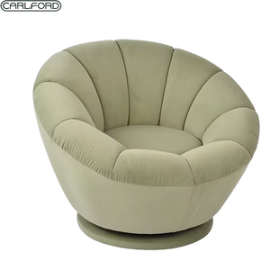 קרלפורד מודרני כורסאות ילדים דלעת כיסא בד ירוק מסתובב כיסא המבטא מרגיע מרגיע עבור סלון ילדים בחדר ילדים - Product Image 1