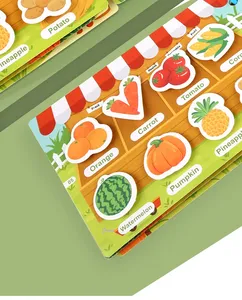 Jumon Montessori Quiet Book Picture Books for 5-12 Years Old Farm Animals Learning Words Alphabet Developing Intelligence JBK-46 - Product Image 5