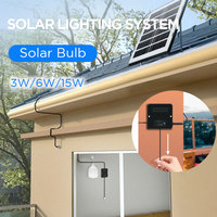 Bombillas Solares de 3w, 6w y 15w para el Hogar, Luces Solares Recargables para Jardín, 2025