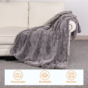 Couverture Lora en fausse fourrure moelleuse et épaisse de luxe, prix de gros, pour canapé et décoration intérieure - Product Image 2