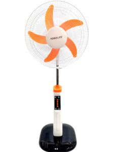 <span class=keywords><strong>2023</strong></span> nouvelle télécommande AC DC 16 pouces solaire Rechargeable réglable plancher piédestal ventilateur avec lumière nuit pour la maison - Product Image 2