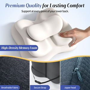 Almohada Ergonómica de Soporte Lumbar, Cojín de Espuma Viscoelástica para el Dolor de Espalda Baja, Personalizable para <span class=keywords><strong>Silla</strong></span> de Oficina y Auto - Product Image 6
