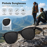 Lunettes à trous de boussole avec monture PC perforée, pour entraînement visuel, soins de la vue portables, camping, randonnée, escalade, kit de survie d'urgence