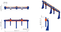 Bras de robot industriel à double axe avec structure en acier pour rail de soudage intensif, moteur PLC - Haute précision, personnalisable