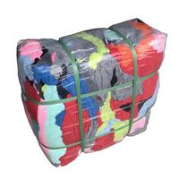 Prix Abordable Échantillon Gratuit 100% Coton Chiffons de Nettoyage Industriels en Coton Textile en Balles de 25kg, Morceaux de Tissu Coupés