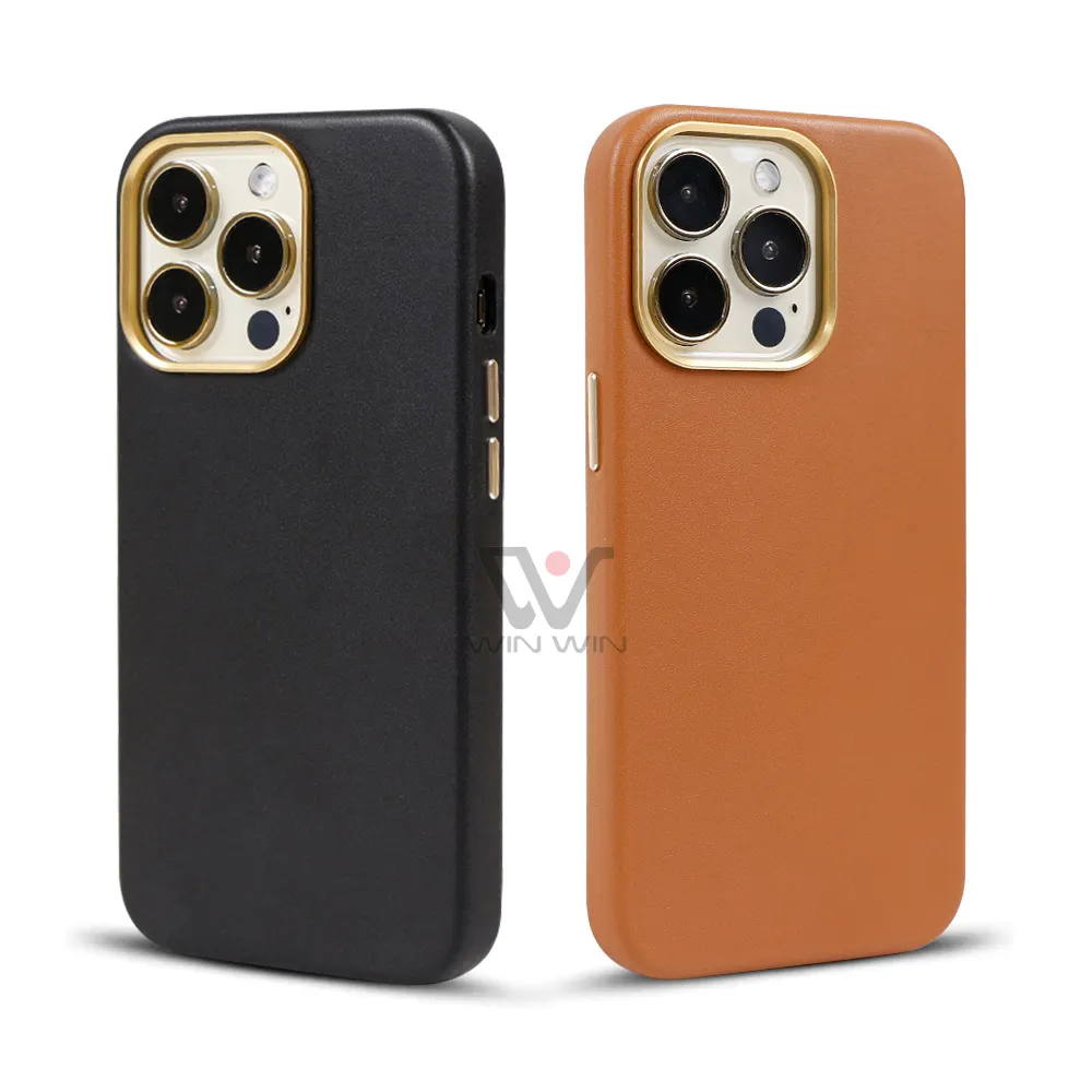 America Europe Hot Sale Leather Cases Saddle Brown Genuine Leather Protective Phone Cover for iPhone 11