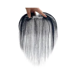Hot Selling Baby Hair Bangs Clip In Fringe Pretty Invisible Front Hair Extension Clip-In 3D Human Hair Bangs Colored