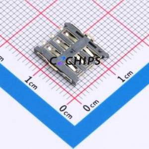 SIM302-CD6P SIM Card Connector SMD Connector Plug-In Type Nano SIM Card Card Holder No Card Detection - Product Image 2