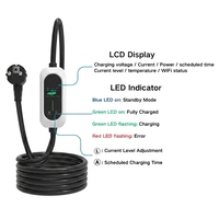 Chargeur EV mobile portable AC 7KW 44KW 16A 32A IP65 étanche, boîtier thermoplastique standard GB T pour véhicules électriques