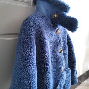 Bambini Shearling Giacca Piccolo Ragazze di Inverno Cappotto di pelle di Pecora Morbida Vera Pelliccia di Pecora Delle Ragazze del Cappotto e Giacche - Product Image 3