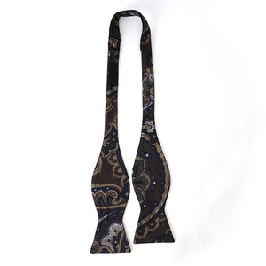 Papillon di design con zucca in seta a quadri a strisce abbigliamento formale Business personalizzato - Product Image 3