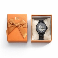 Caja de Reloj de Diseño Moderno con Tapa y Base Rígidas de Papel, con Almohada para Reloj, Logotipo Personalizado, Empaque para Relojes para el Lanzamiento de Nuevas Marcas