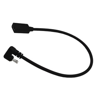 Haute qualité 0.3 mètres USB Type C <span class=keywords><strong>femelle</strong></span> à Micro USB 2.0 5pin mâle court Angle câble de charge d'extension en forme de U - Product Image 2