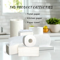 Essuie-mains blanc doux à deux épaisseurs pour se sécher les mains dans les toilettes, les cuisines, les restaurants et les installations commerciales