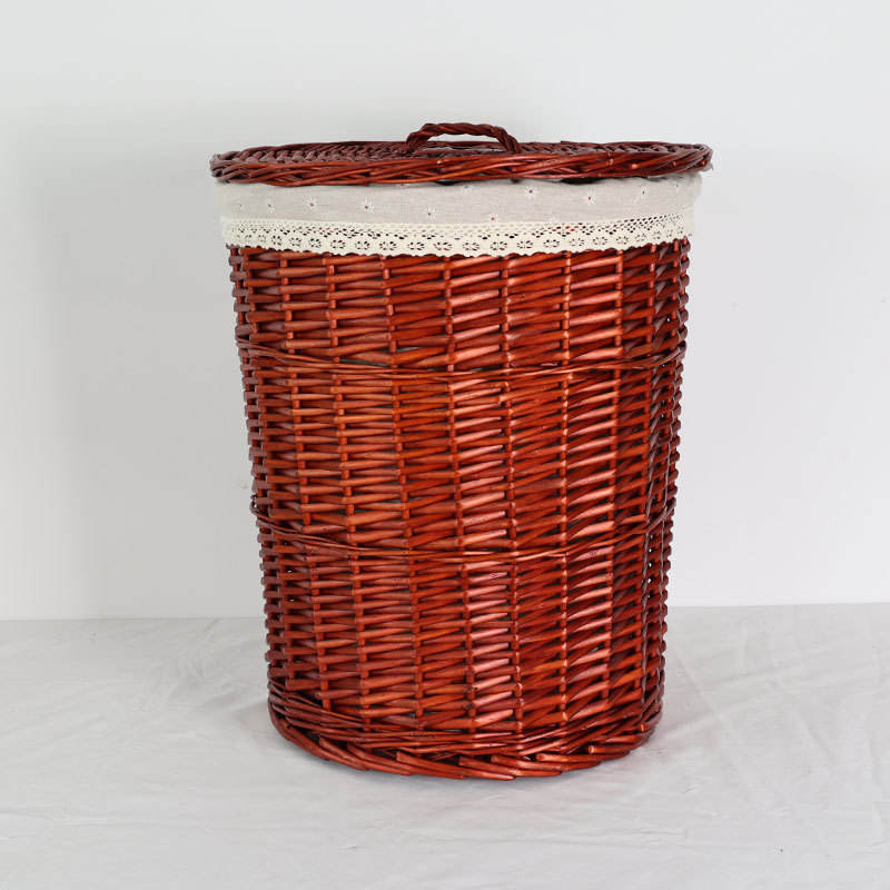 Tissu de flocon de neige cadre brun rouge-grand