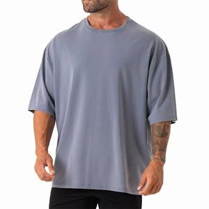 T-shirt pour homme le plus vendu, couleur unie, 100% coton, tissu tissé de haute qualité, logo sur le devant, séchage rapide, en vente - Product Image 6