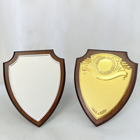 20X25cm Personnaliser Or Argent Plaque Bouclier Forme En Bois Certificat Plaque MH-N70