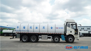 รถบรรทุกถังสแตนเลสเกรดอาหาร CLW 8X4 26 ลูกบาศก์เมตร ดีเซล 251-350 แรงม้า ยูโร 2-6 สำหรับขนส่งวัตถุดิบโรงงานน้ำมันพืช - Product Image 2