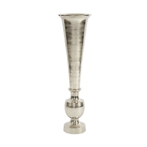 Centres de table de mariage décoratifs Vase à fleurs en argent pour mariage Urne en fonte d'aluminium de haute qualité pour sol - Product Image 1