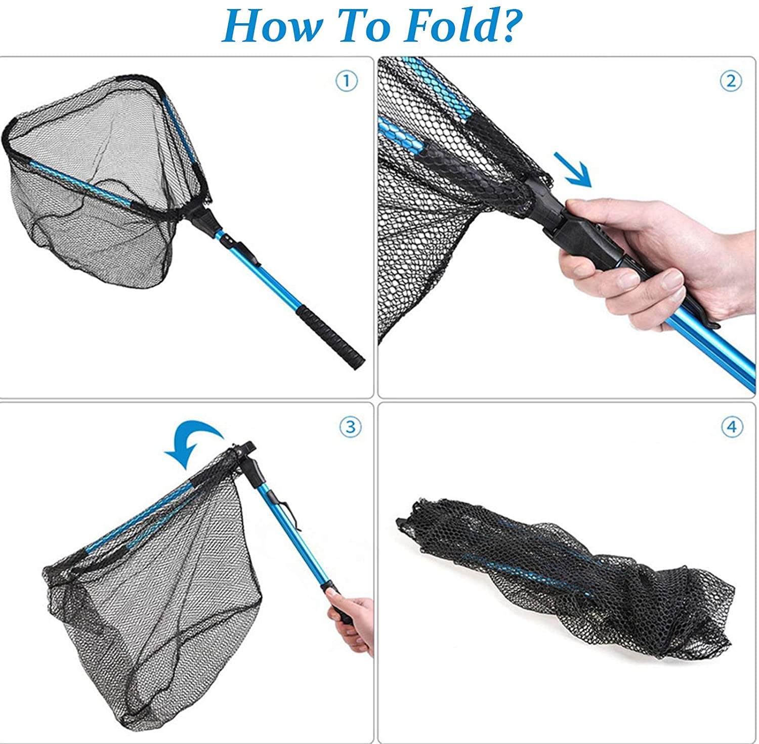 Foldable Telescopic Sea Fly Fishing Net Top Quality