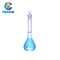 Fiole volumétrique en verre borosilicate 3.3 CORDIAL 25/50/100/200/250/500 ml avec bouchon en verre pour usage en laboratoire