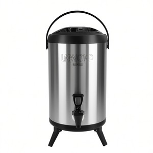 Distributeur de boissons isotherme en acier inoxydable 12L avec robinet pour boissons chaudes et froides, équipement de restauration commerciale - Product Image 1
