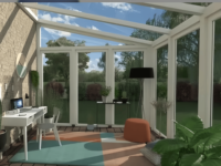 Kit de véranda en aluminium BOCHARM à montage facile, maison en verre modulaire préfabriquée pour projets résidentiels de jardin