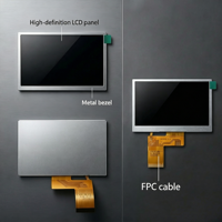 Layar IPS 4,3 inci dengan Resolusi 480*272, Antarmuka RGB, LCD Digital, Kecerahan 600, Konektor 40-pin