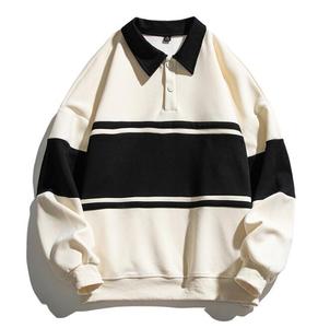 <span class=keywords><strong>Felpa</strong></span> Universitaria da Uomo con <span class=keywords><strong>Collo</strong></span> <span class=keywords><strong>a</strong></span> <span class=keywords><strong>Polo</strong></span> in Misto Cotone Invernale Personalizzabile con Logo OEM - Product Image 3
