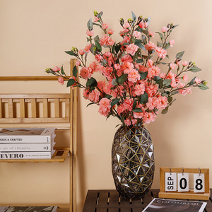 Ramo de Flores de Camelia Artificial, de Plástico y Seda, de Alta Simulación, para Decoración de Bodas y Hogar - Product Image 4