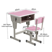 Ensemble table et chaise réglables en hauteur de haute qualité pour l'école primaire et secondaire, tables et chaises de classe pour les enfants d'âge préscolaire