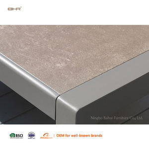 Ensemble de salon de jardin moderne BHR, canapé en aluminium pour <span class=keywords><strong>terrasse</strong></span>, 6 places, ensemble de meubles de conversation, canapé d'extérieur confortable avec table basse - Product Image 6