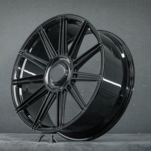 ล้อฟอร์จสีดำเงาทั้งหมด ขนาด 18" 19" 20" 21" 22" 5x100 5x105 5x108 5x110 5x112 5x114.3 5*120 5*127 สำหรับรถยนต์นั่งส่วนบุคคล - Product Image 1